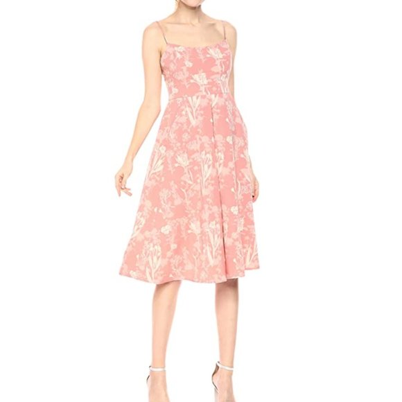 BCBGeneration Strappy Floral Midi Dress POCKETS - Picture 1 of 7